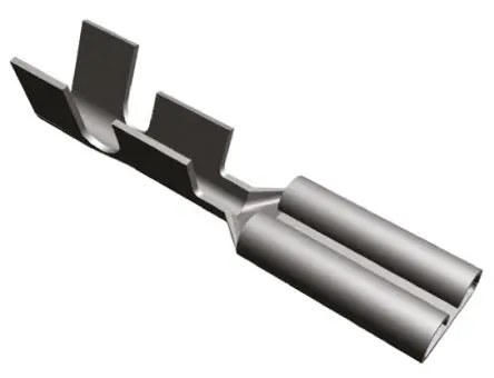 Produktfoto 1 von TE Connectivity FASTON .110 Flachsteckhülse, Silber, Unisoliert, 2.79 x 0.51 mm, Buchse, 22 AWG min, 18 AWG