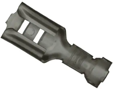 Produktfoto 1 von TE Connectivity FASTIN-FASTON .110 Flachsteckhülse, Schwarz, Unisoliert, 2.79 x 0.79 mm, Buchse, 20 AWG min, 15 AWG