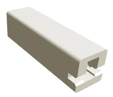 Produktfoto 1 von TE Connectivity FASTON .110 Crimpkontaktgehäuse, Gr. 2.79 mm, Stecker, Nylon, B 5.97 mm, Natur, 1-polig