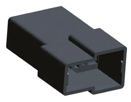 Produktfoto 1 von TE Connectivity AMP FASTIN-FASTON Crimpkontaktgehäuse, Gr. 6.35 mm, Stecker, Polyamid 66, B 6.35 mm, Natur, 2-polig