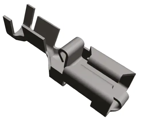 Produktfoto 1 von TE Connectivity Positive Lock .250 Mk I Flachsteckhülse, Schwarz, Unisoliert, 6.35 x 0.8 mm, Buchse, 17 AWG min, 13 AWG