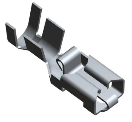 Produktfoto 1 von TE Connectivity Positive Lock .250 Mk I Flachsteckhülse, Schwarz, Unisoliert, 0.81 x 6.35 mm, Buchse, 12 AWG min, 10 AWG