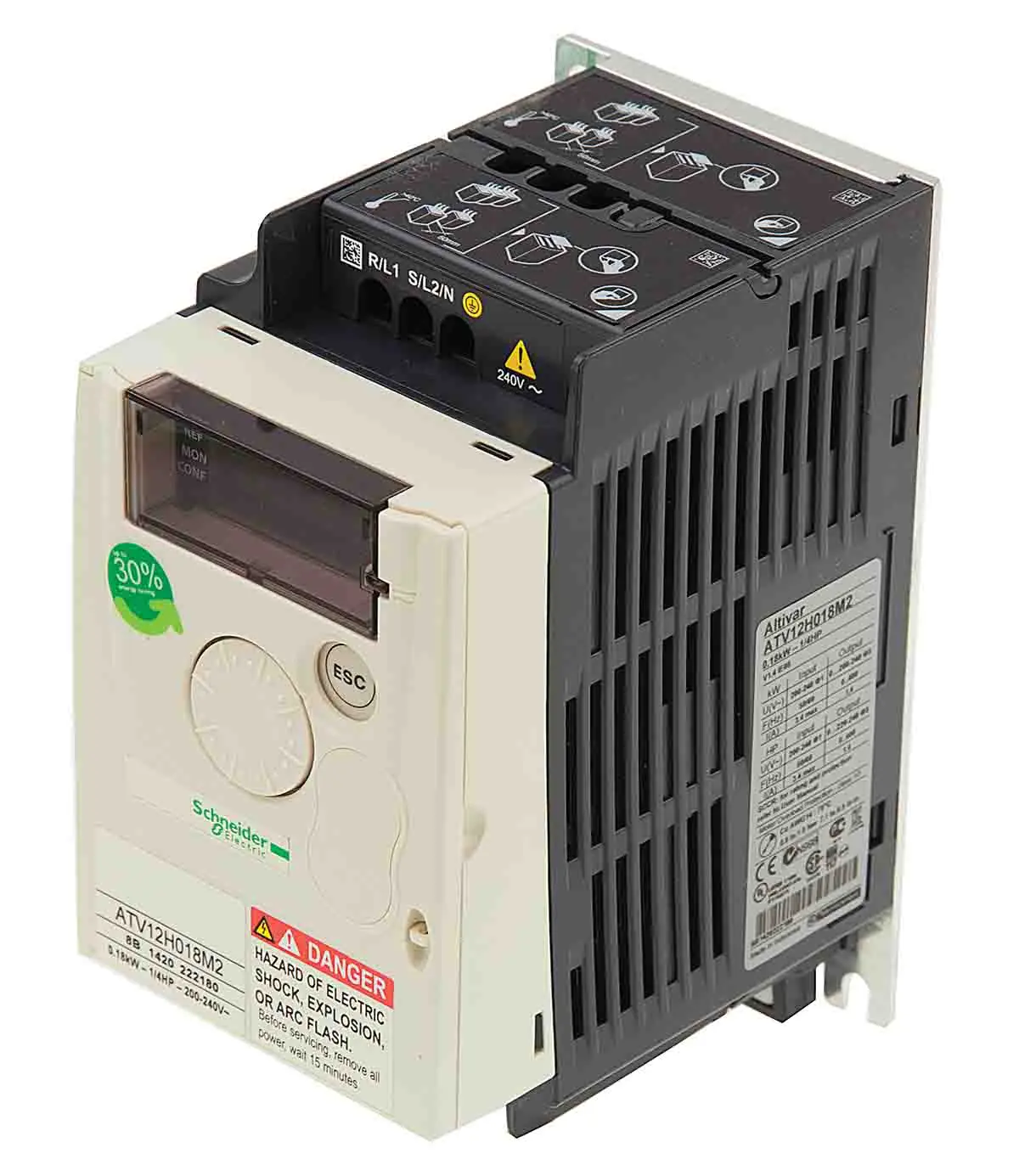 Schneider Electric ATV 21 1-Phasen Frequenzumrichter 0.75 kW 120 V 4.2 A 400Hz