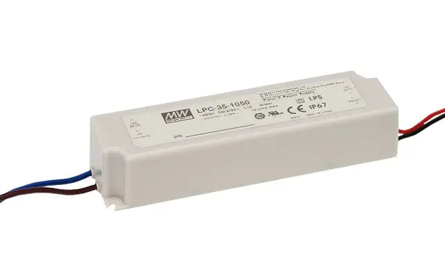 MEAN WELL LED-Treiber, 33.6 W 127 → 370 V dc, 90 → 264 V ac LED-Treiber 1400 mA, Ausgang 9/24 V