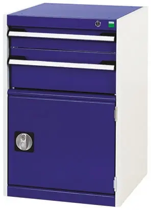 Produktfoto 1 von Bott 2 Stahl Schrank Grau, Blau, 800 mm x 525 mm x 525 mm