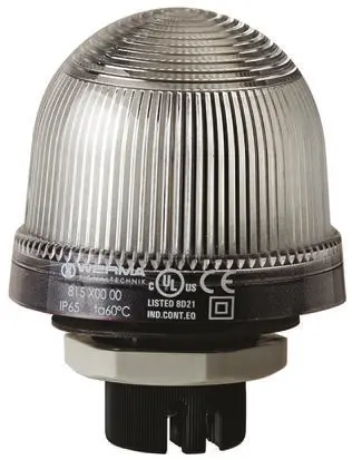 Produktfoto 1 von Werma EM 815 Glühlampe Dauer Signalleuchte Klar, 12 → 240 V ac/dc, Ø 75mm x 97mm