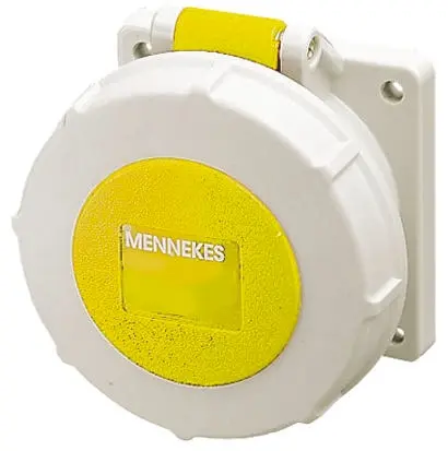 Produktfoto 1 von MENNEKES Leistungssteckverbinder Gelb, 110V 3P / 16A, Panel IP67