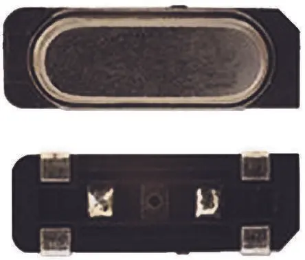 Produktfoto 1 von AKER 18.432 MHz Quarz, Oberfläche, ±30 ppm, 18 pF, B. 4.7mm, H. 5.2 mm, L. 13 mm, HC-49, 4-Pin