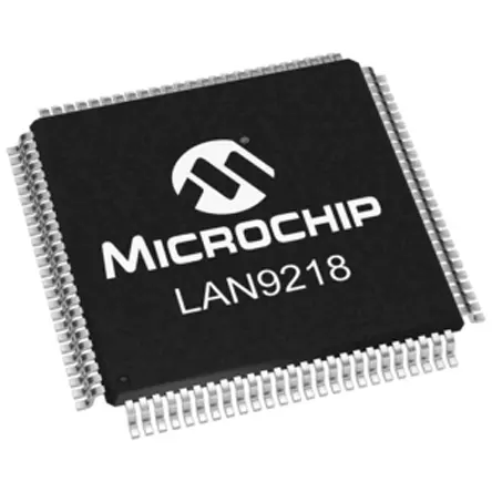 Produktfoto 1 von Microchip Ethernet-Controller Vollduplex/Halbduplex 3.3 V 100 Mbps Hostbus, SMI, TQFP 100-Pin 3.3 V