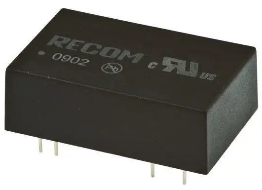 Recom REC5 DC/DC-Wandler 5W 24 V dc IN, 12V dc OUT / 420mA Durchsteckmontage 1kV ac isoliert