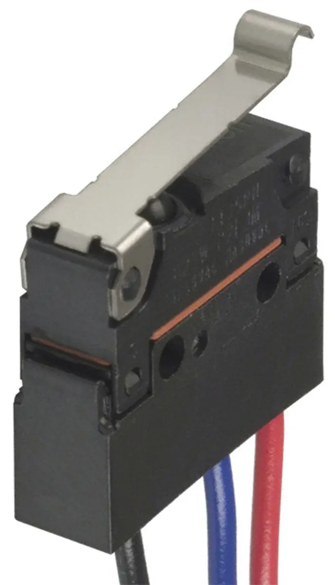 Omron Mikroschalter Rollenhebel simuliert-Betätiger Vorverdrahtet, 1-poliger Umschalter, 30 V dc, 100mA IP67 0.6N -20 °C
