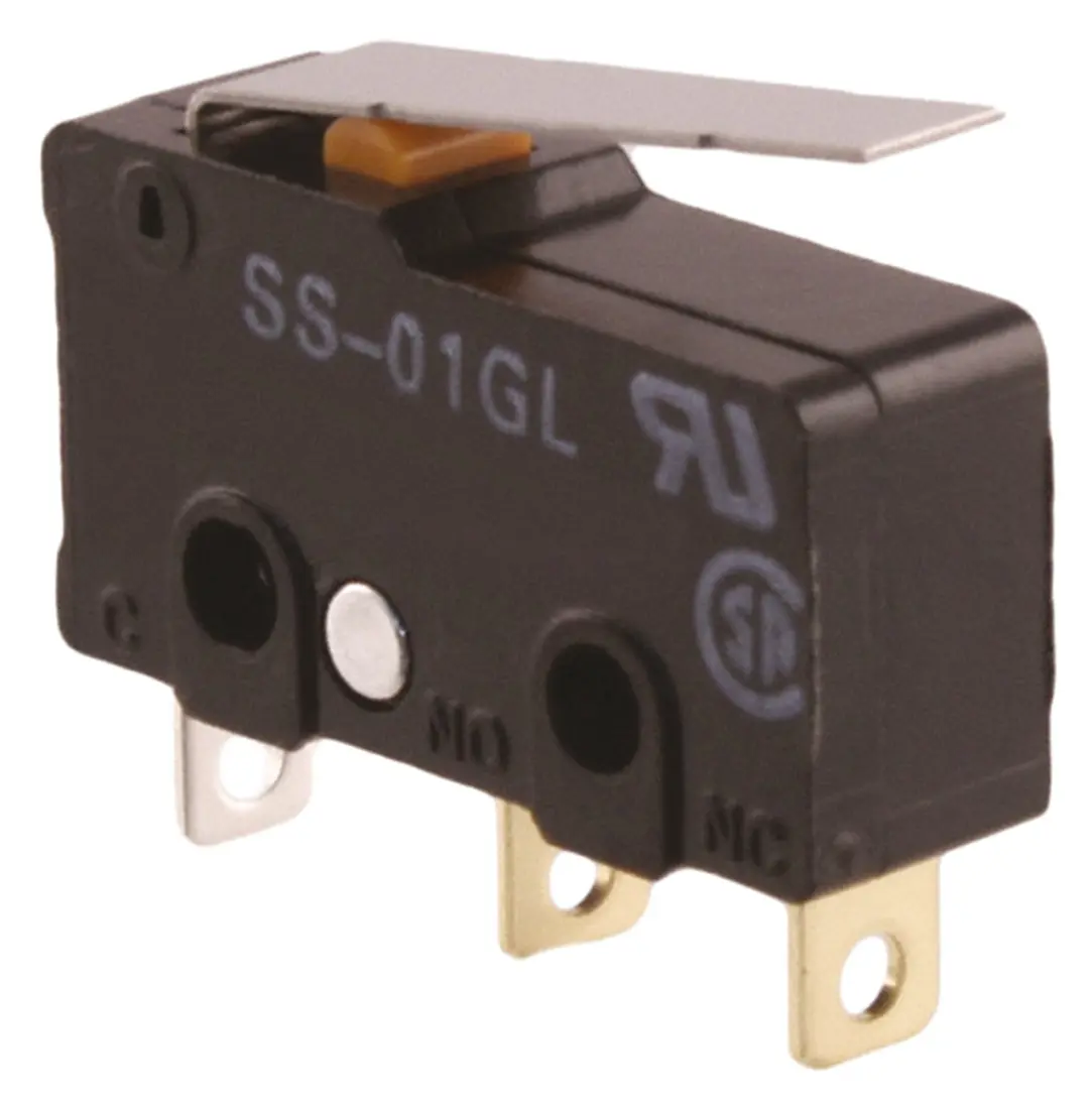 Produktfoto 1 von Omron Mikroschalter Scharnierhebel-Betätiger Lot, 1-poliger Umschalter, 30 V dc, 100mA IP40 0.16N -25 °C - 85 °C