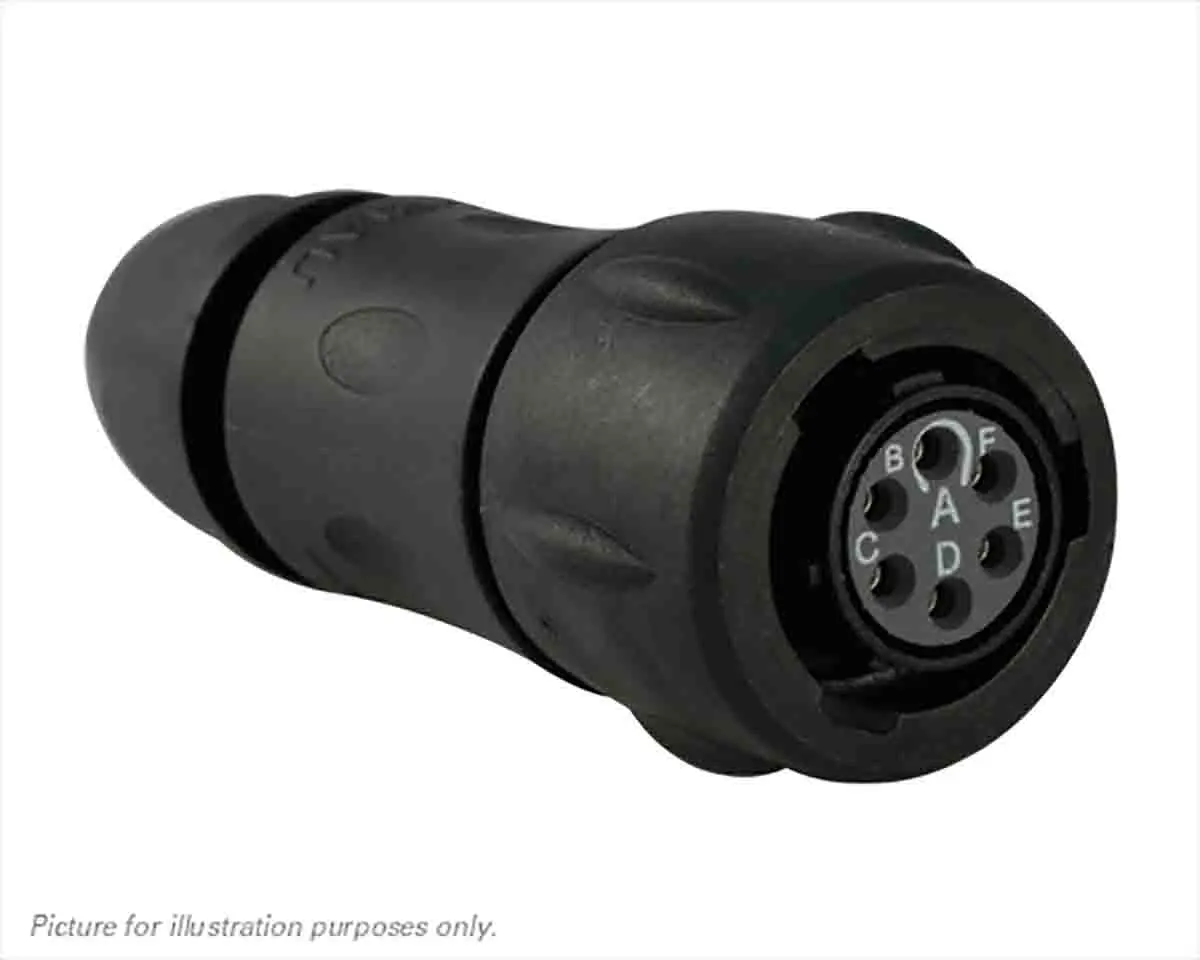 Produktfoto 1 von Souriau Sunbank by Eaton UTS 10 Standard Rundsteckverbinder Buchse 6-polig Buchse 7A Kabel IP68, IP69K