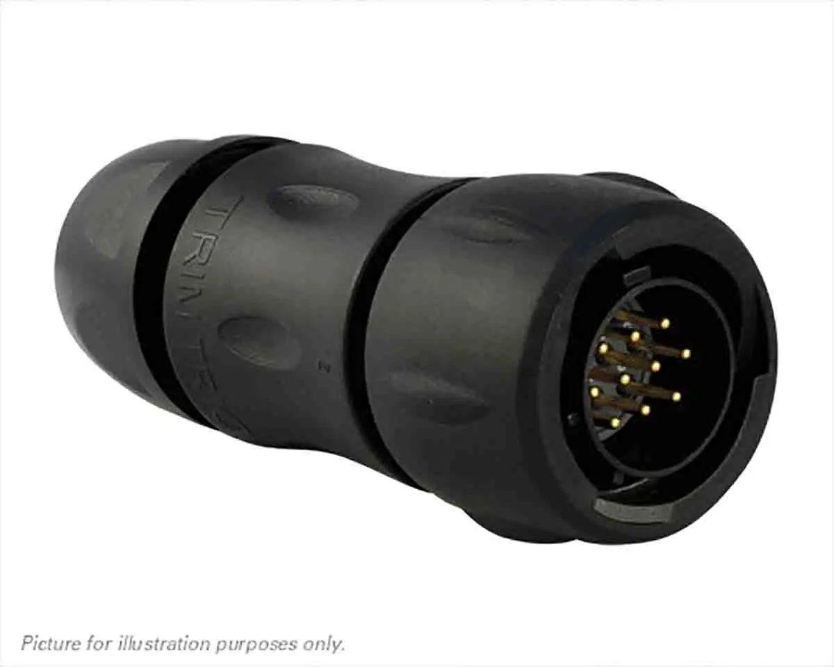 Produktfoto 1 von Souriau Sunbank by Eaton UTS 12 Standard Rundsteckverbinder Buchse 10-polig Stecker 6A Kabel IP68, IP69K