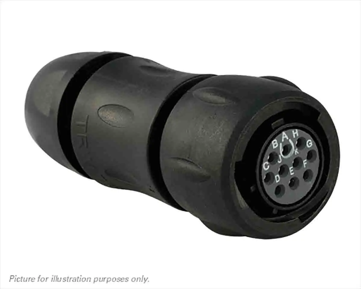 Produktfoto 1 von Souriau Sunbank by Eaton UTS 12 Standard Rundsteckverbinder Buchse 10-polig Buchse 6A Kabel IP68, IP69K