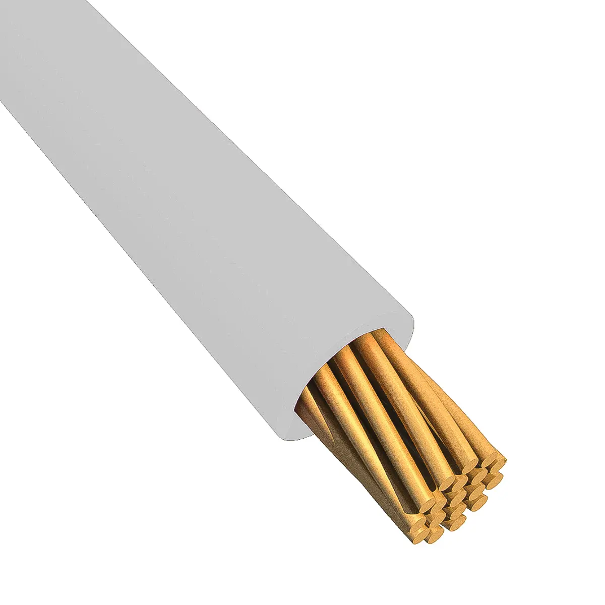 Produktfoto 1 von Alpha Wire Ecogen Ecowire Schaltdraht 2.1 mm², 14 AWG 30 m Weiß Ø 2.44 mm 41 Litzen Modifizierter Polyphenylen-Ether