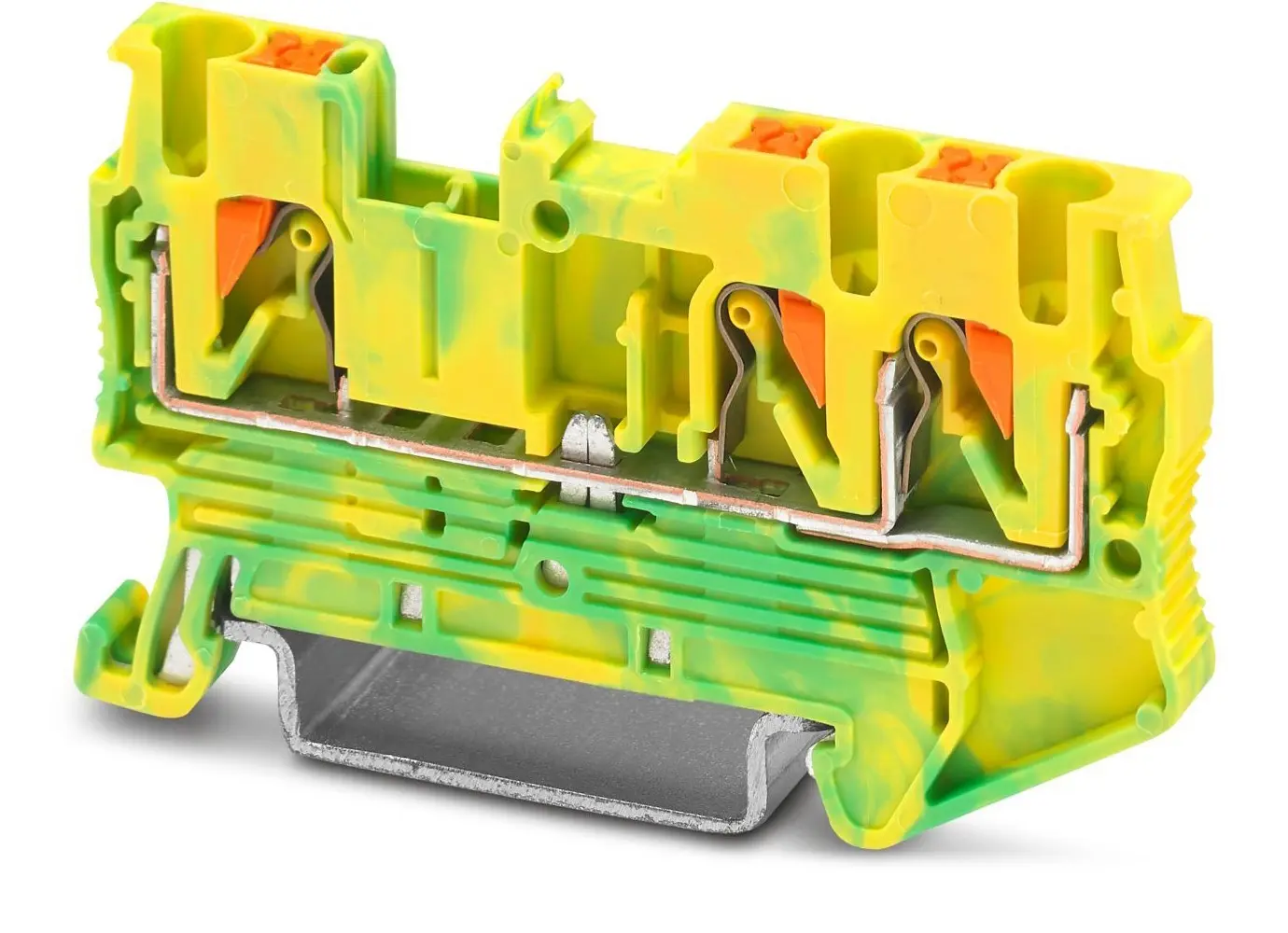 Produktfoto 1 von Phoenix Contact PTU 2.5-TWIN-PE Schutzleiterklemme 1 Grün, Gelb, 0.14 to 4 mm² Einsteck-Anschluss ATEX
