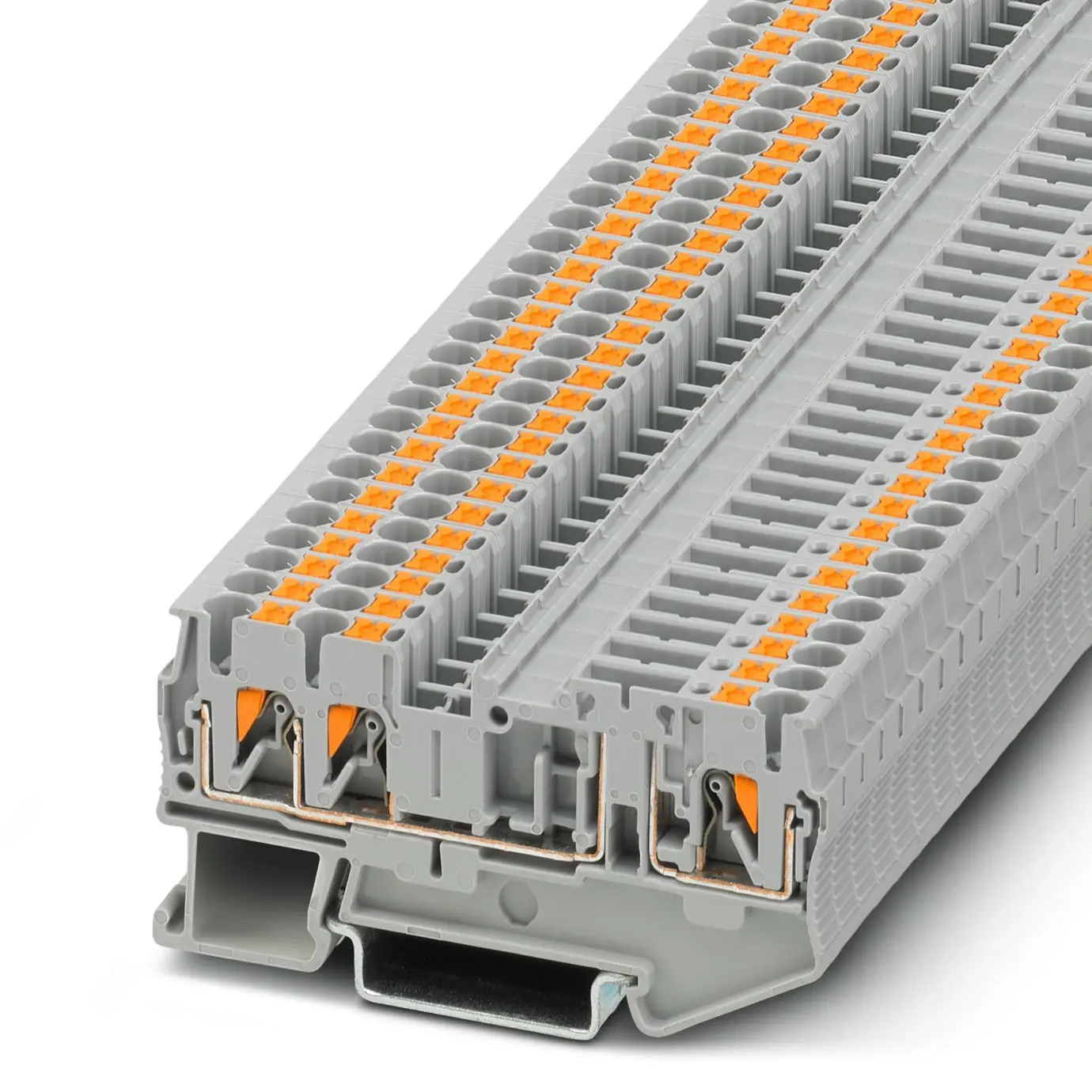 Produktfoto 1 von Phoenix Contact PT 2.5-TWIN-TGB Klemmlieste abtrennen 1 Grau, 0.14 to 4 mm², 400 V Einsteck-Anschluss