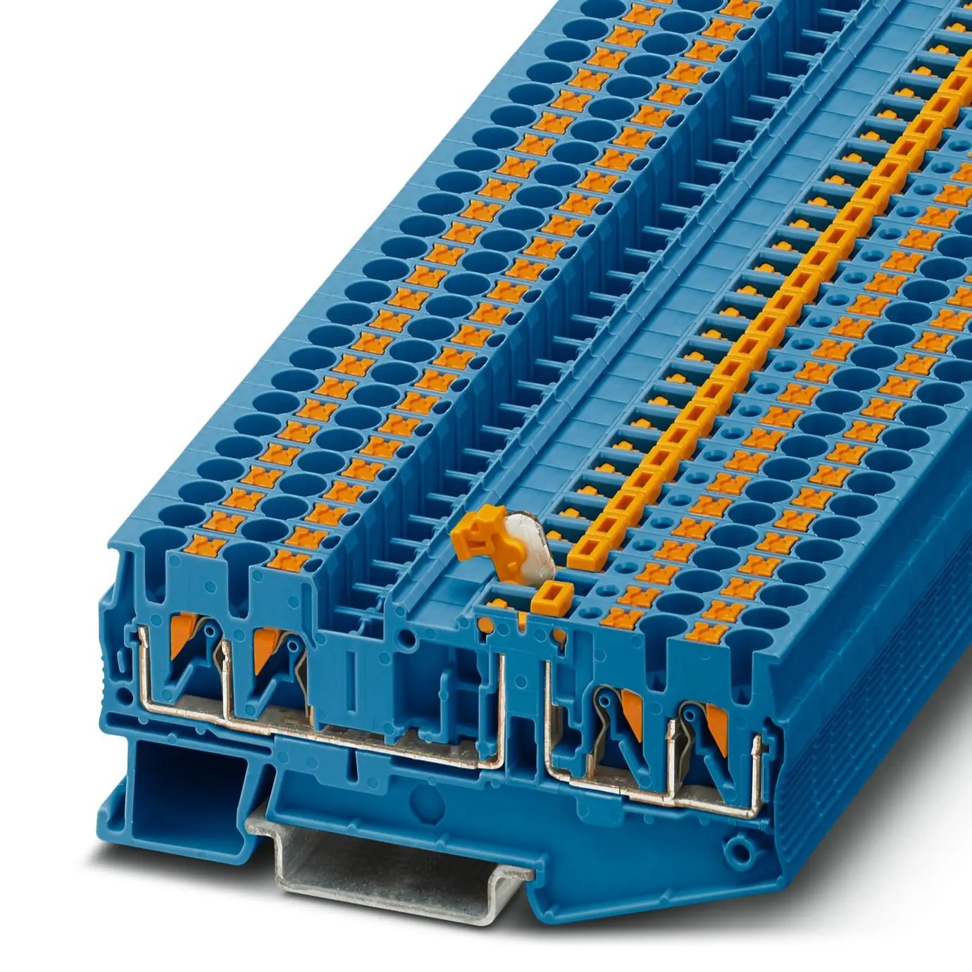 Produktfoto 1 von Phoenix Contact PT 2.5-QUATTRO-MT BU Trenn- und Messtrennreihenklemme 1 Blau, 0.14mm², 4 mm², 400V Einsteck-Anschluss