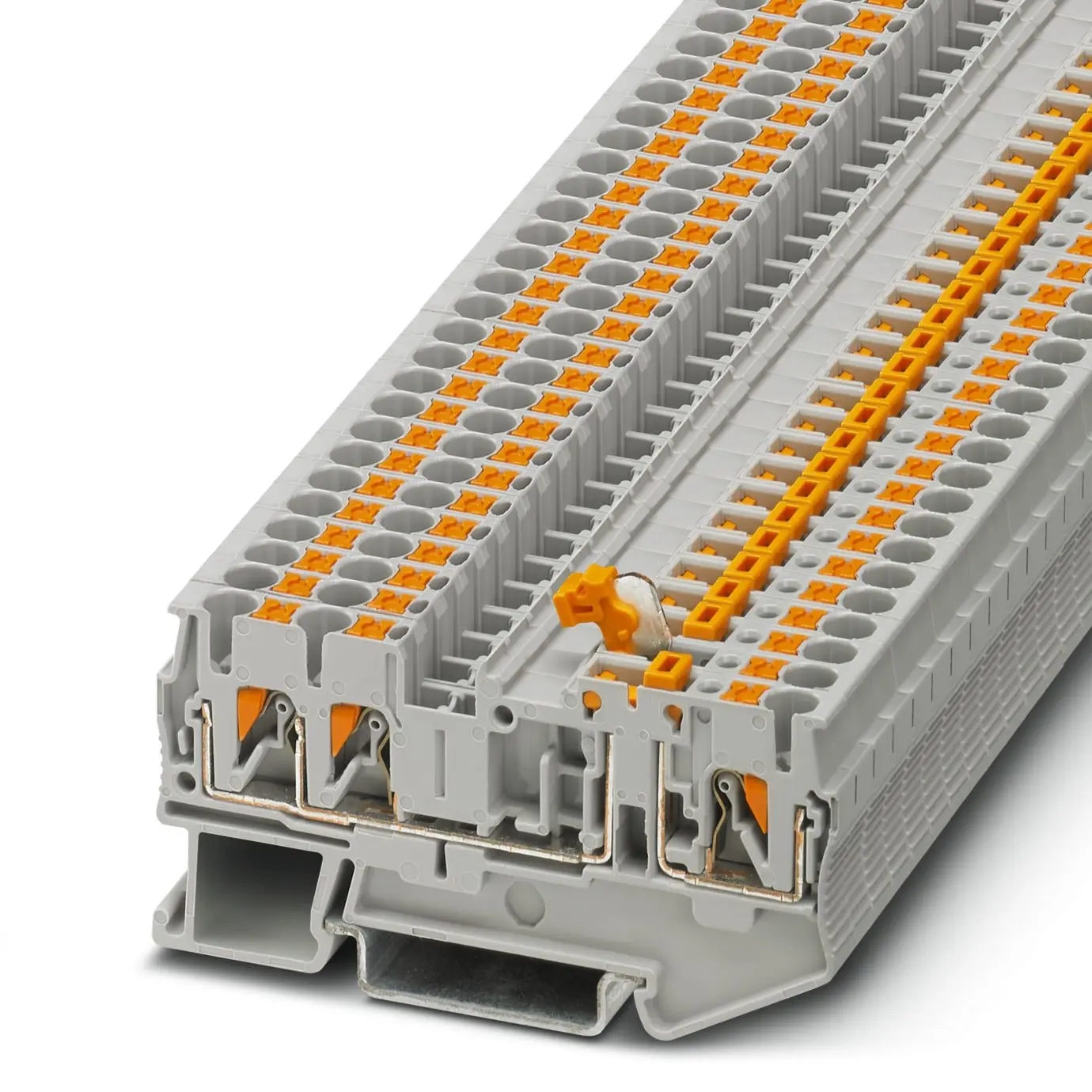 Produktfoto 1 von Phoenix Contact PT 2.5-TWIN-MT Trenn- und Messtrennreihenklemme 1 Grau, 0.14mm², 4 mm², 400V Einsteck-Anschluss
