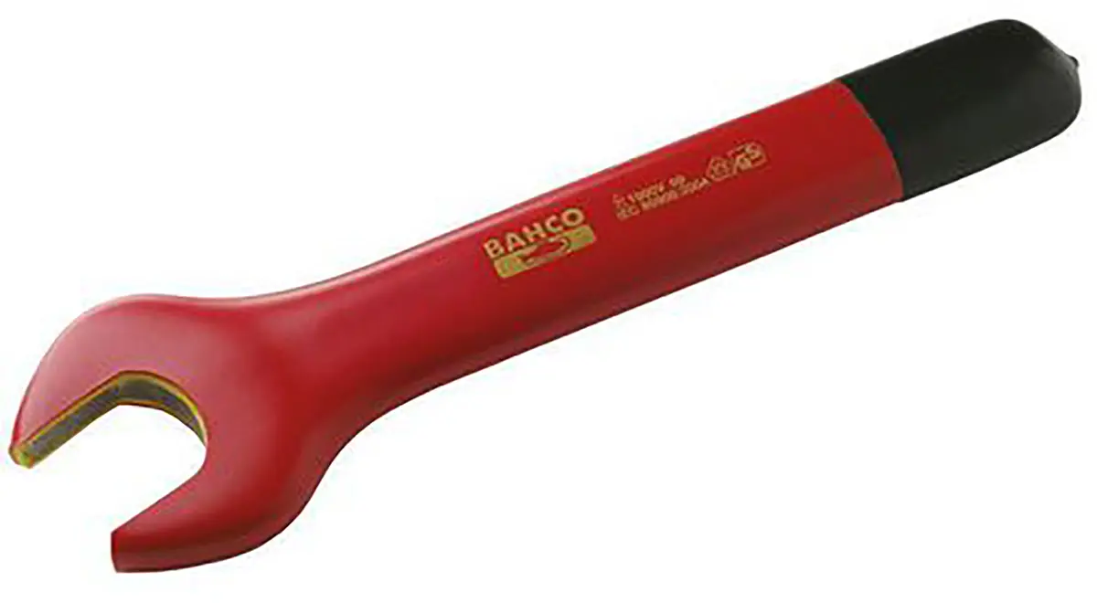 Produktfoto 1 von Bahco VDE 1000V zugelassen Gabelschlüssel Metrisch, CrV-Stahl Schließer (NO), Länge 135 mm