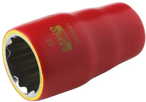 Produktfoto 1 von Bahco 1/2 in 12-Kant Buchse SW 8 mm Vierkant VDE 1000V zugelassen x 50 mm