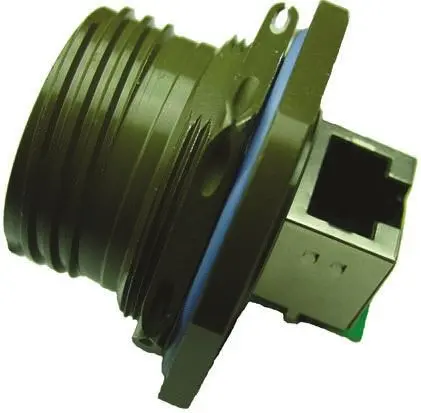Produktfoto 1 von Amphenol Socapex RJFTV Buchse Cat5e RJ45-Steckverbinder, 1-Port 8-polig Abgeschirmt gewinkelt
