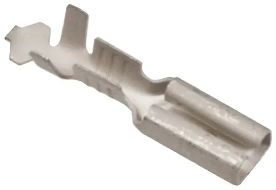 Produktfoto 1 von TE Connectivity FASTON .110 Flachsteckhülse, Schwarz, Unisoliert, 2.19 x 2.19 mm, Buchse, 20 AWG min, 17 AWG