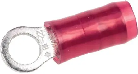 Produktfoto 1 von TE Connectivity PLASTI-GRIP Ringkabelschuh, Isoliert 22 AWG, Polyvinylchlorid, Rot, 16 AWG max.AWG, aussen ø 7.14 mm,