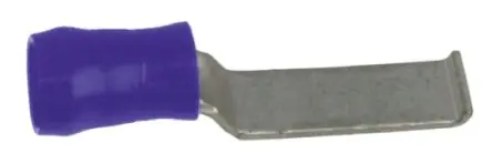 Produktfoto 1 von TE Connectivity mit Haken PIDG Kabelschuh Flachstift, Isoliert 16 AWG, Blau, L. 17.2 mm 14 AWG, D. 0.79 mm