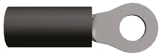 Produktfoto 1 von TE Connectivity Ringkabelschuh, Isoliert 12 AWG, Polytetrafluorethylen, Schwarz, 10 AWG max.AWG, aussen ø 0.375 in,