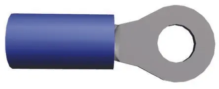 Produktfoto 1 von TE Connectivity PLASTI-GRIP Ringkabelschuh, Isoliert 16 AWG, Polyvinylchlorid, Blau, 14 AWG max.AWG, aussen ø 7.92 mm,