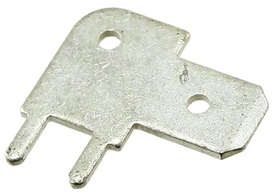 Produktfoto 1 von TE Connectivity FASTON .250 Flachsteckhülse, Schwarz, Unisoliert, 6.3 x 0.8 mm, Stecker