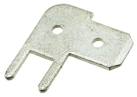 Produktfoto 1 von TE Connectivity FASTON .187 Flachsteckhülse, Schwarz, Unisoliert, 4.8 x 0.5 mm, Stecker