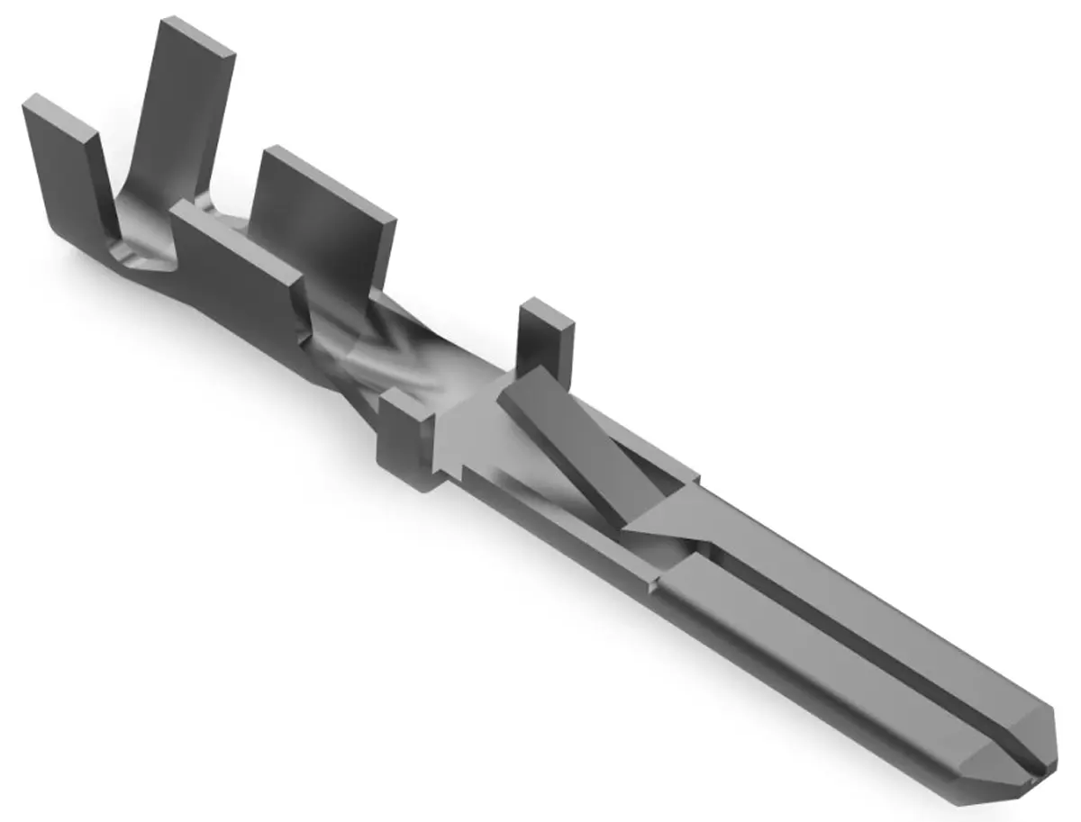 Produktfoto 1 von TE Connectivity FASTIN-FASTON .110 Flachsteckhülse, Schwarz, Unisoliert, 2.79 x 0.81 mm, Stecker, 20 AWG min, 17 AWG