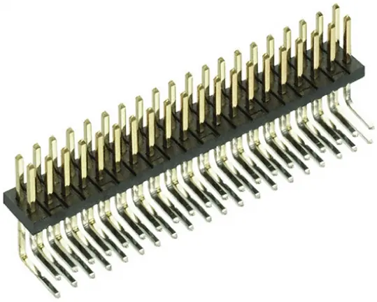 HARWIN Archer M50 Stiftleiste gewinkelt, 40-polig / 2-reihig, Raster 1.27 mm Raster Durchsteckmontage, Platine-Platine,