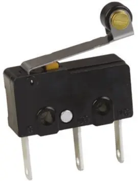 Produktfoto 1 von Omron Mikroschalter Rollenhebel-Betätiger Stecker, 1-poliger Umschalter, 250 V ac, 30 V dc, 100mA IP40 0.16N -25 °C - 85