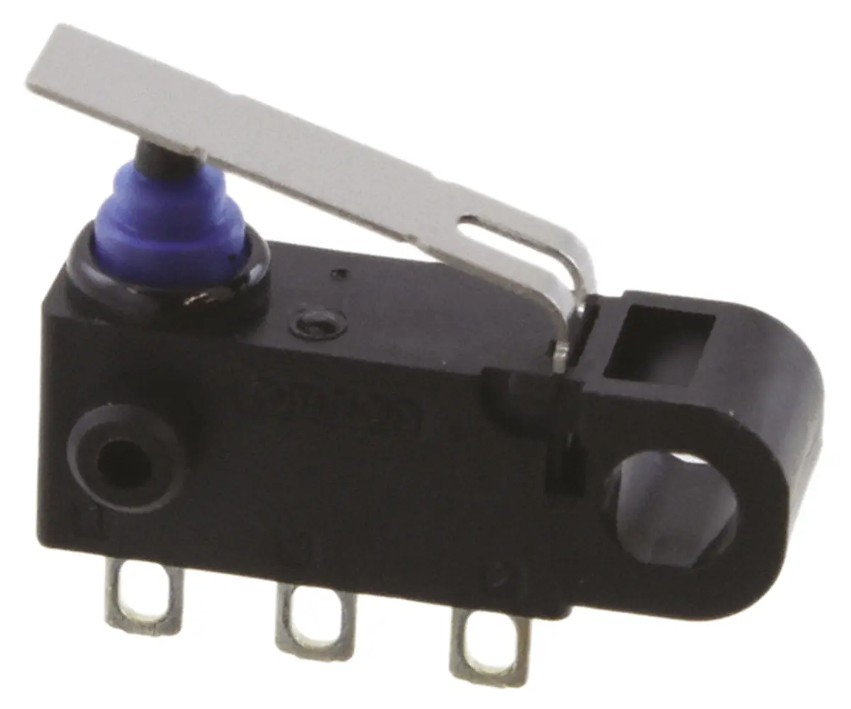 Produktfoto 1 von Omron Mikroschalter Blatthebel-Betätiger Lot, 1-poliger Umschalter, 2A IP67 1.8N -40 °C - 85 °C
