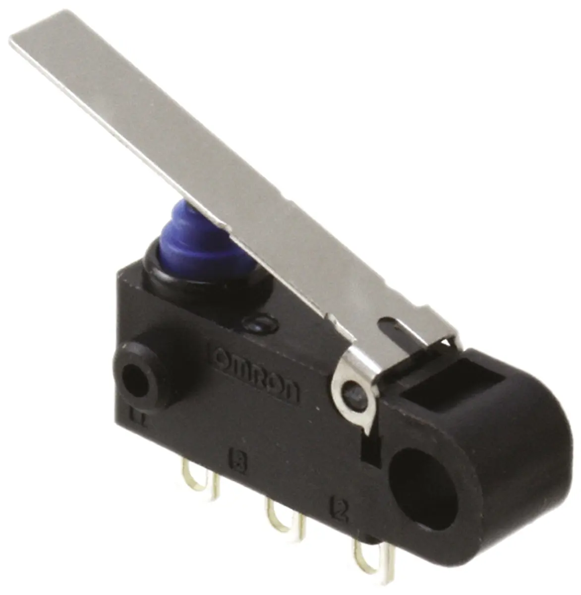 Produktfoto 1 von Omron Mikroschalter Scharnierhebel lang-Betätiger Lot, 1-poliger Umschalter, 2A IP67 0.5N -40 °C - 85 °C