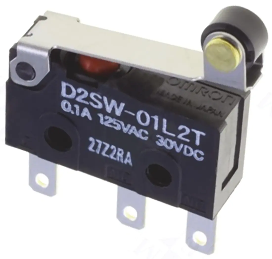 Produktfoto 1 von Omron Mikroschalter Rollenhebel-Betätiger Stecker, 1-poliger Umschalter, 125 V ac, 3A IP67 0.59N -40 °C - 85 °C