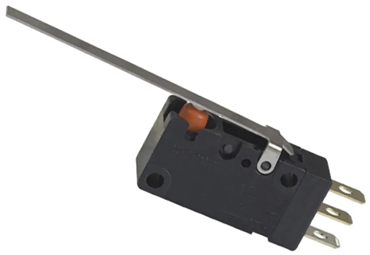 Produktfoto 1 von Omron Mikroschalter Scharnierhebel lang-Betätiger Lot, 1-poliger Umschalter, 100mA IP67 0.59N -40 °C - 85 °C