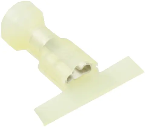 Produktfoto 1 von TE Connectivity Ultra-Fast .250 Flachsteckhülse, Gelb, Isoliert, 6.35 x 0.81 mm, Buchse, 12 AWG min, 10 AWG