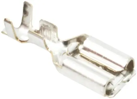 Produktfoto 1 von TE Connectivity Positive Lock .250 EX II Flachsteckhülse, Schwarz, Unisoliert, 6.35 x 0.81 mm, Buchse, 18 AWG min, 14