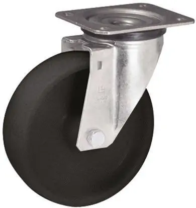 Produktfoto 1 von LAG Drehbar Rolle, Rad ø 100 mm, 200 kg, Ges H. 129 mm, Rad B. 40 mm