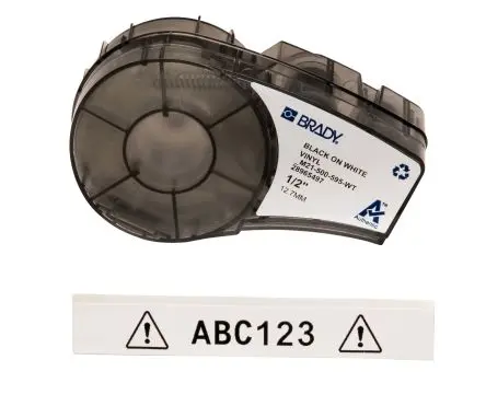 Produktfoto 1 von Brady Beschriftungsband Schwarz für BMP21 LAB auf Schwarz, Weiß 6.4 m 12.7 mm 6.40 m 12.7 mm