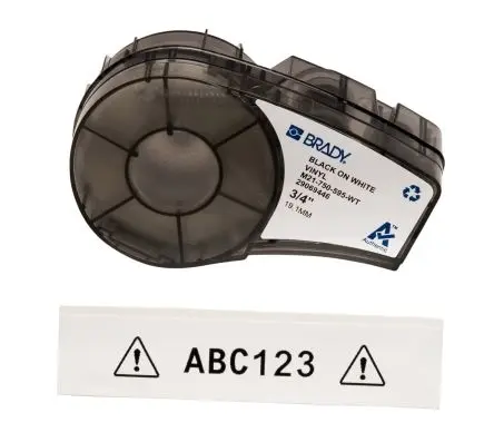 Produktfoto 1 von Brady Beschriftungsband Schwarz für BMP21 LAB auf Weiß, Schwarz 6.4 m 19.05 mm 6.40 m 19.05 mm