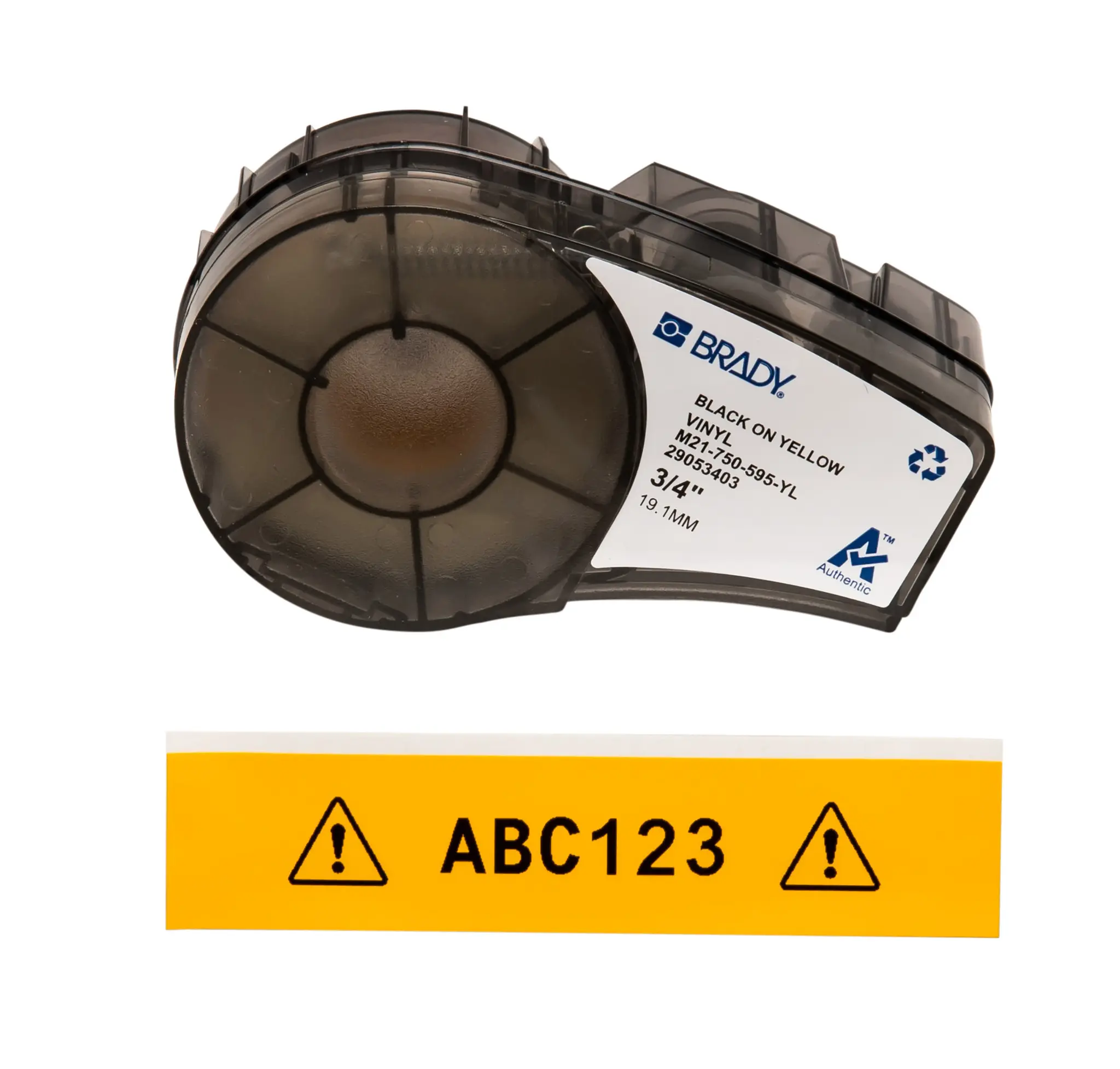 Brady B-595 Beschriftungsband Schwarz für M210, M210-LAB, M211, BMP21-PLUS, BMP21-LAB, IDPAL, LABPAL auf Schwarz auf