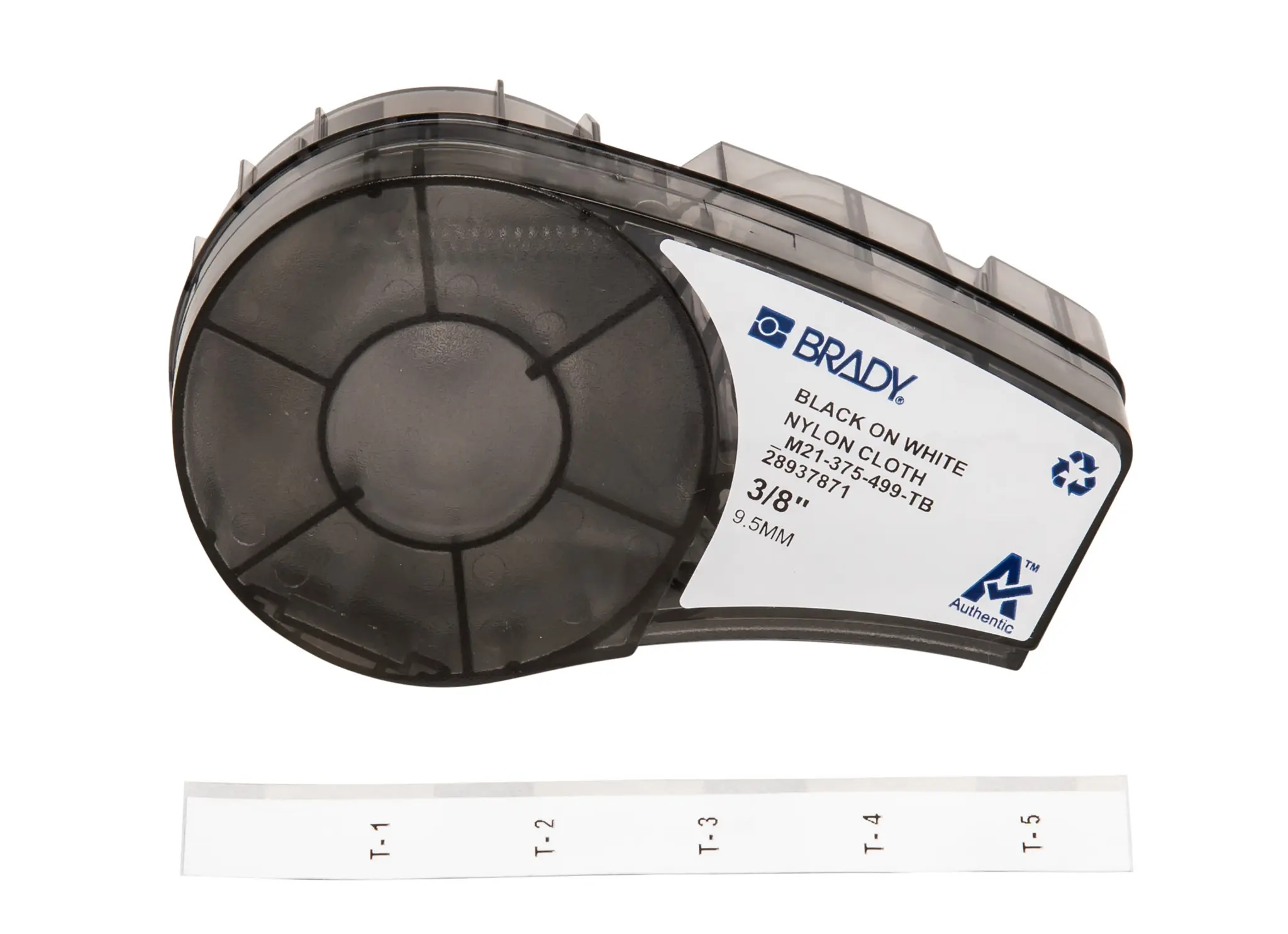 Produktfoto 1 von Brady B-499 Beschriftungsband Schwarz für M210, M210-LAB, M211, BMP21-PLUS, BMP21-LAB, IDPAL, LABPAL auf Schwarz auf