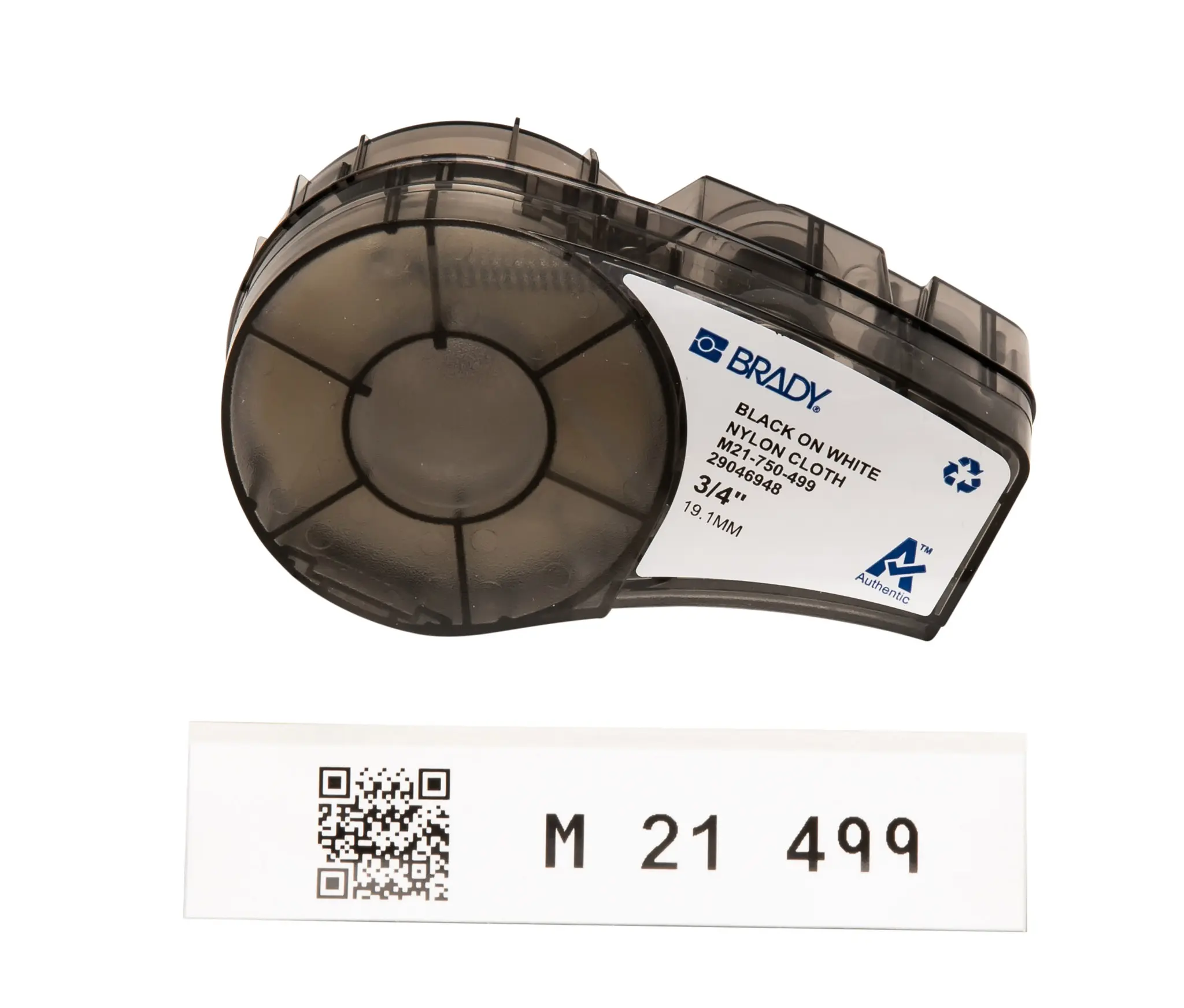 Produktfoto 1 von Brady B-499 Beschriftungsband Schwarz für M210, M210-LAB, M211, BMP21-PLUS, BMP21-LAB, IDPAL, LABPAL auf Schwarz auf