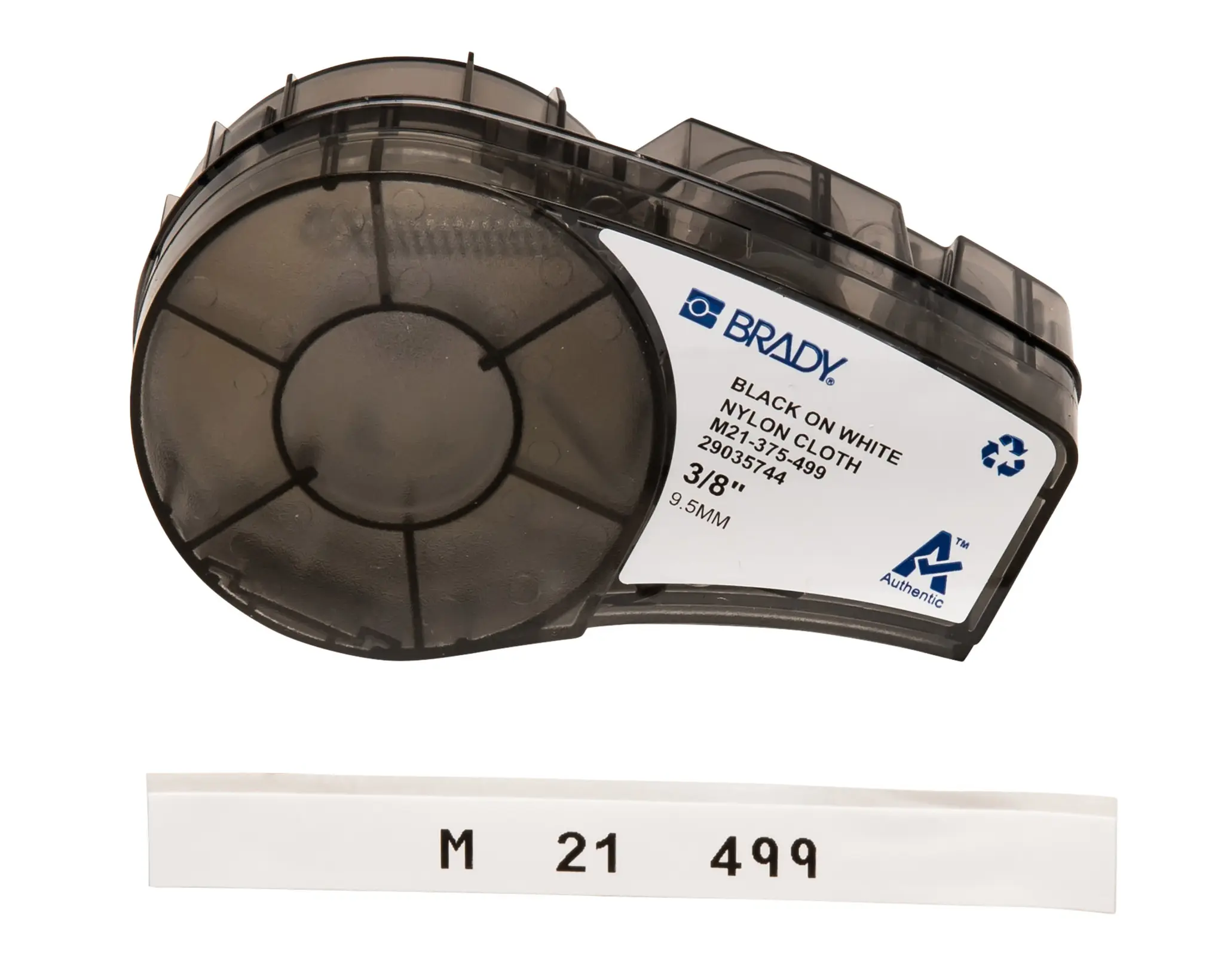 Produktfoto 1 von Brady B-499 Beschriftungsband Schwarz für M210, M210-LAB, M211, BMP21-PLUS, BMP21-LAB, IDPAL, LABPAL auf Schwarz auf